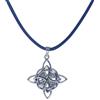ASTER ALHELÍ Collana Celtica Donna Uomo - Ciondolo Nodo della Strega e Amuleto di Protezione - Collana Unisex Stile Gotico Bohémien con Cordino Nero - Gioiello Artigianale Idea Regalo