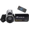 Bewinner Videocamera Videocamera, 4K DV Anti-shake Video Digitale Ad Alta Definizione Zoom 18X IPS da 3 Pollici Schermo Tattile Rilevamento Facciale e Messa a Fuoco