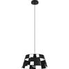 Eglo Pontefract - Lampada a sospensione da appendere sopra il tavolo da pranzo, rotonda, in metallo nero, con attacco E27, diametro 42 cm