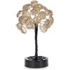 DRW Figura di un albero di ottone in oro e nero 20x20x20x20cm