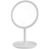 DRW Specchio da bagno regolabile con illuminazione LED in acrilico bianco 28,5x18x18,5cm