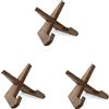 ANBOXIT Supporto Porta Piatti da Esposizione in Legno - 3 Pezzi Piedistallo Cavalletti in Legno, Porta Foto da Tavola, Supporto per Cornice - 12 cm