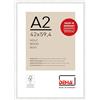 DEHA Design cornice per foto, 42 x 59,4 cm (A2), legno, Bianco, cornice per posterper appenderein formato verticale e orizzontale, vetro sintetico, Fontana