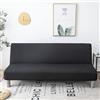uyeoco Copridivani Clic Clac 3/2 Posti Copridivano Senza Braccioli Fodere Copridivano Letto 160-190 Elasticizzato Copertura Divano Grigio/Nero Teli Estivi Universali per Animali ( Color : C , Size : 120-150c