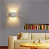 UNIVERSO Applique da parete in gesso doppia emissione luce led G9 verniciabile lampada muro design moderno bianco