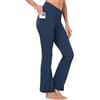 BAYGE Pantaloni da Yoga a Zampa Donna Vita Alta Impermeabili Coprenti Controllo del Ventre Slim Fit Leggings Pantaloni Sportivi Pantaloni a Zampa Pantaloni Fitness con Tasche