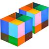 ECBANLI CMY Color Cube, 40mm RGB Dispersion Acrilico CMYcube Prisma, Giocattolo Fisico e Decorazione Desktop, 2 Pack