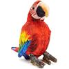 Zappi Co Children's Soft Cuddly Plush Toy - Perfect Soft Playmates for Kids in Printed Style (28cm Length) (Scarlet Macaw Parrot)