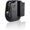efluky custodia per caricatore fondina per caricatore universale con clip per pistola adatta per Walther P99/HK/CZ/Glock 17 19/Sig Sauer/9mm fondina per caricatore softair, paddle regolabile 60°