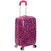 Rockland Safari Hardside Spinner Wheel Bagagli, Leopardo magenta, Taglia unica, Safari Hardside Spinner Wheel Bagagli
