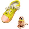 Andiker Giocattolo da masticare per cani resistente a forma di scarpa con squeakers per ridurre la noia e consumare più energia interattivo (giallo)