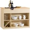 SoBuy Isola cucina Mobile cucina autoportante Mobile credenza Tavolo da bar Buffet Beige 120x60x90cm KNL04-MI