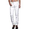 Idopy Prestazioni Biker Jeans Pelle Faux Pantaloni Heavyweight Partito degli Uomini