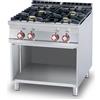 LOTUS Cucina a gas - N. 4 fuochi - Potenza 1 x 10 kw + 2 x 7 kw + 1 x 4 kw - Cm 80 x 90 x 90 h