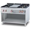 LOTUS Cucina professionale a gas con 4 fuochi + Tutta piastra - cm 120 x 90 x 90 h
