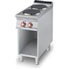LOTUS Cucina elettrica professionale con 2 piastre tonde - cm 40 x 90 x 90 h