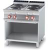 LOTUS Cucina elettrica professionale con 4 piastre tonde - cm 80 x 90 x 90 h