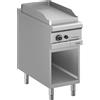 DEXION Fry top professionale a gas con piastra liscia in acciaio inox - Potenza kW 8 - Cm 40 x 90 x 85 h