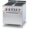 LOTUS Cucina elettrica - N. 4 piastre quadrate - Forno elettrico statico - cm 80 x 90 x 90 h