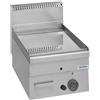 DEXION Fry top professionale a gas con piastra liscia cromata - Potenza kW 5.1 -Cm 40 x 60 x 27 h