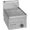 DEXION Fry top professionale elettrico con piastra rigata in acciaio - Potenza kW 5 -Cm 40 x 60 x 27 h