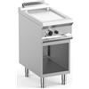 DEXION Fry top professionale a gas con piastra rigata in acciaio - cm 40 x 73 x 85 h