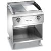 DEXION Fry top professionale elettrico con piastra 1/2 liscia 1/2 rigata - Cm 70 x 73 x 85 h