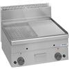 DEXION Fry top professionale elettrico con piastra 1/2 liscia 1/2 rigata in acciaio - Potenza kW 7.5 - Cm 60 x 60 x 27 h