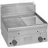 DEXION Fry top professionale elettrico con piastra 1/2 liscia 1/2 rigata cromata - Potenza kW 7.5 - Cm 60 x 60 x 27 h