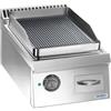 DEXION Fry top professionale elettrico con piastra rigata - Cm 40 x 73 x 25 h