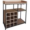 Cantinetta metallo nero, 70x34x82 cm