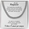 Bramart Collana Uomo Marito Fidanzato Ragazzo sei speciale Ti amo tanto - Idee Regali per lui per Natale anniversario - Cofanetto con DEDICA incluso (Grigio - Ragazzo, Acciaio inossidabile)