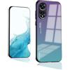 PEIYE Cover per Oppo A78 5G, Retro Rigido Simil Vetro + Silicone TPU Bordi in Gomma Protezione Custodia -3