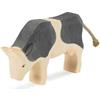 Mucca nera che mangia Ostheimer