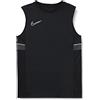 Nike, Dri-Fit Academy, Top di Calcio Senza Maniche, Nero/Bianco/Antracite/Bianco, XS, Unisex-Child.