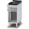 LOTUS Cucina professionale a gas con 1 fuoco e griglia in ghisa - Potenza kW 10 - cm 40 x 70,5 x 90 h