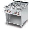 LOTUS Cucina ad acqua professionale a gas con 4 fuochi - Vano aperto - cm 120 x 70,5 x 90 h