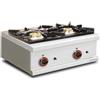 LOTUS Fornellone professionale 2 fuochi - A gas - cm 70 x 60 x 25 h