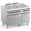 DEXION Cucina gas - N. 6 fuochi - Forno gas statico - Cm 110 x 73 x 85 h