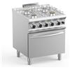 GLEM GAS - Cucina a gas U855MI6 Classe A-INOX