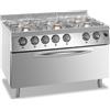 DEXION Cucina gas - N. 6 fuochi - Forno elettrico - Cm 120 x 90 x 85 h