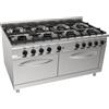 D.L. SERVICE Cucina a gas - N.8 fuochi - Forno gas - cm 160 x 90 x 85 h