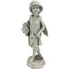 Design Toscano SH9403614 Statuetta Fata del Giardino di Rose con Cesto, Multicolore, 7.5x10x25.5 cm