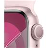 Apple Watch Series 9 GPS Cassa 41mm in Alluminio Rosa con Cinturino Sport Rosa Confetto - S/M