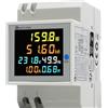 KETOTEK 6 in 1 Misuratore Contatore di Corrente Digitale AC40-300V 100A Voltmetro Amperometro Guida Din, Contatore Elettrico Monofase, Tensione Amperaggio Potenza Energia Fattore di Frequenza