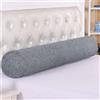DG Catiee Cuscino rotondo per cuscino cilindrico, cuscino per testiera supporto collo morbido e confortevole cuscino lombare per divano divano letto chiuso (12 x 80 cm, grigio)