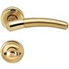 Alpertec Betty Alpertec - R Ottone lucido satinato per porte del bagno WC pulsante set maniglia porta guarnizioni, 32960503