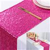 ShinyBeauty Tovaglietta per tavolo - Tovaglietta con lustrini rosa shocking per matrimonio, 12x72, tovagliette scintillanti color fucsia per l'arredamento della casa (colore fucsia)