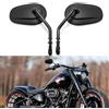 DREAMIZER 8mm Nero Moto Manubrio Laterale Specchietti Retrovisori Alari Per Dyna Super Glide Street Glide Road Glide Softail