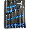 Capri Tools SmartKrome CP11390MT - Set di chiavi combinate con vassoio da meccanico, metriche da 6 a 24 mm, 19 pezzi